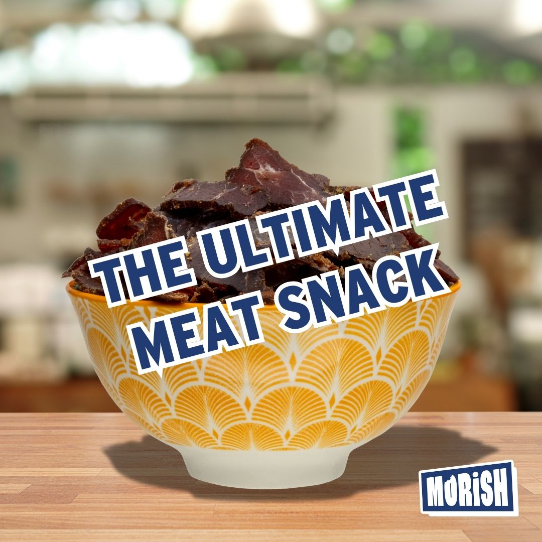 Bowl filled with air-dried steak | Morish Snacks