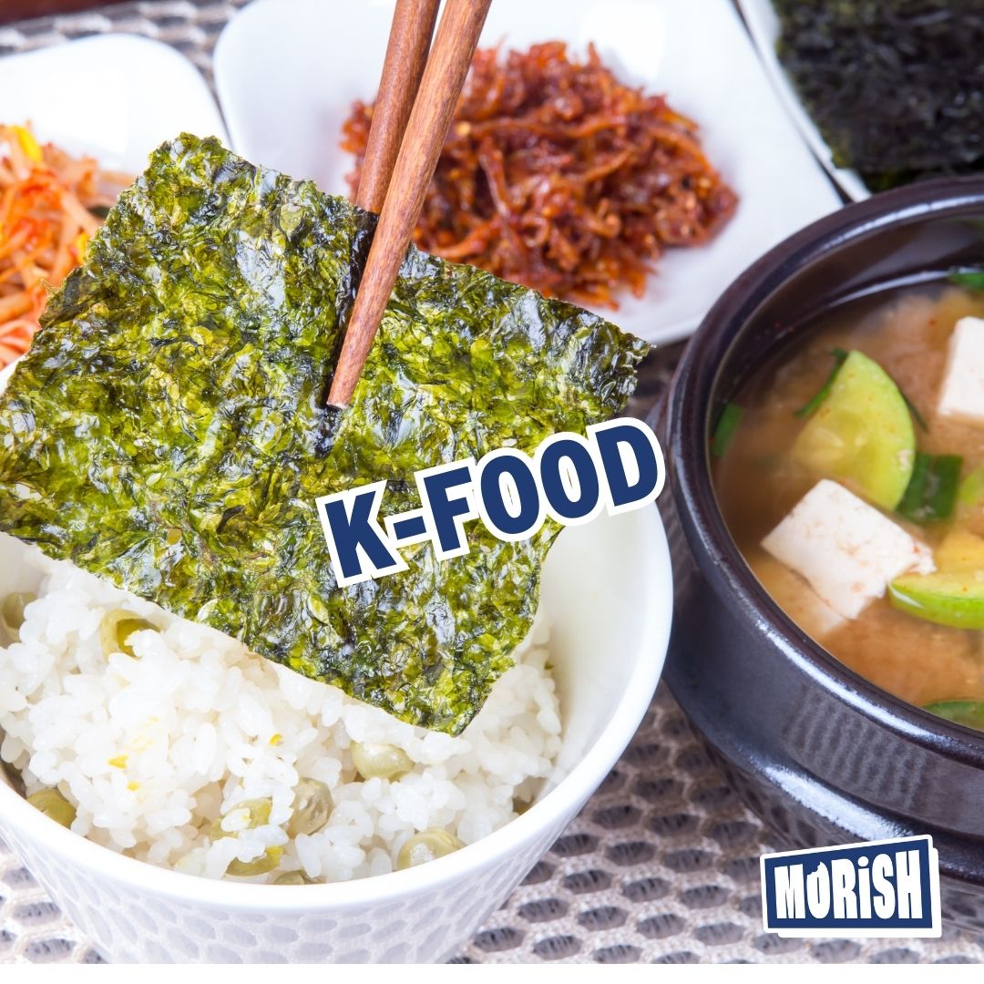 K-Food menu with seaweed, soup, kimchi and rice | Morish Snacks