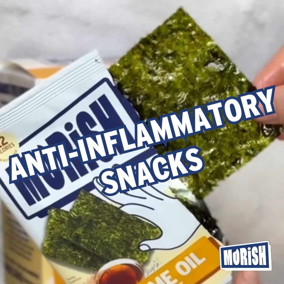 Crispy seaweed sheet taken out of pack | Morish Snacks