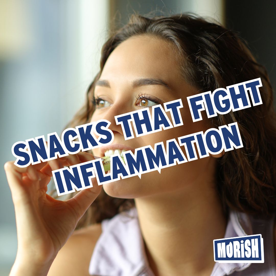 Women snacking a kiwi slice | Morish Snacks