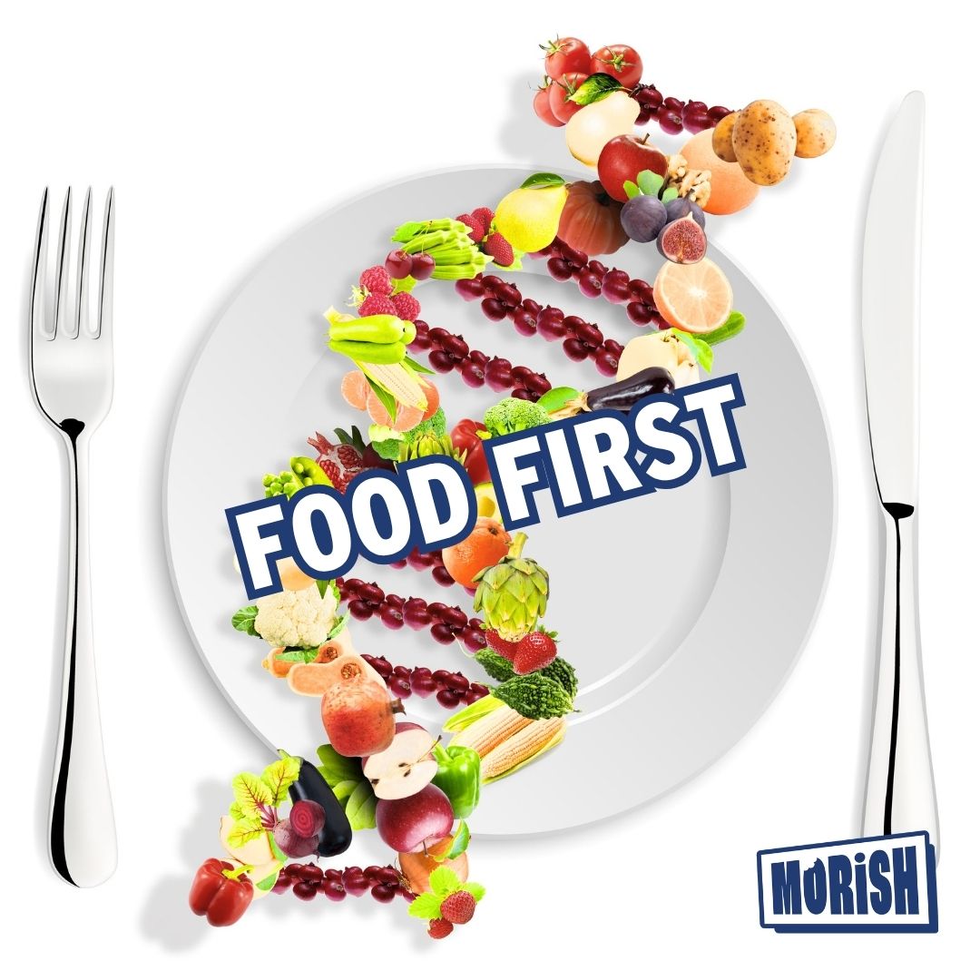 DNA strand made with real food on plate | Morish Snacks