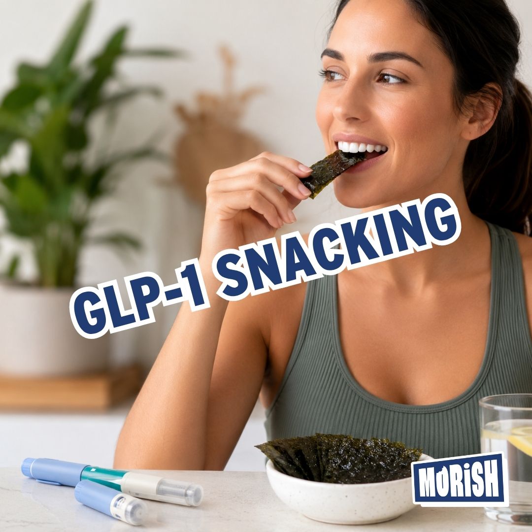 Women on GLP1 snacking seaweed | Morish Snacks
