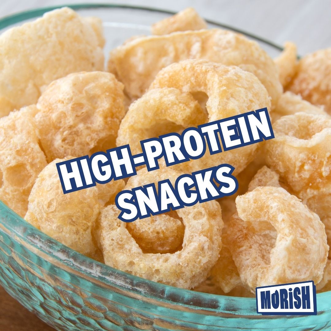 Bright pork chicharrónes ion a bowl | Morish Snacks