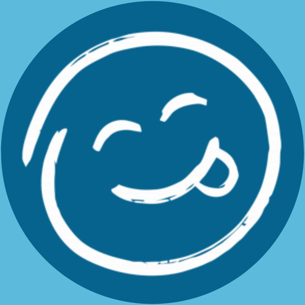 Pleased blue smiley with tongue | Morish Snacks