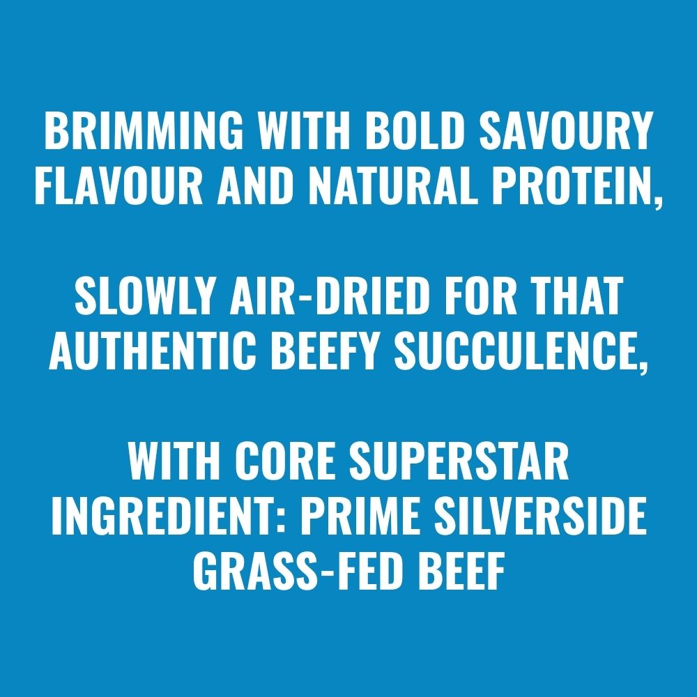 Text outlining the beef bite highlights | Morish Snacks