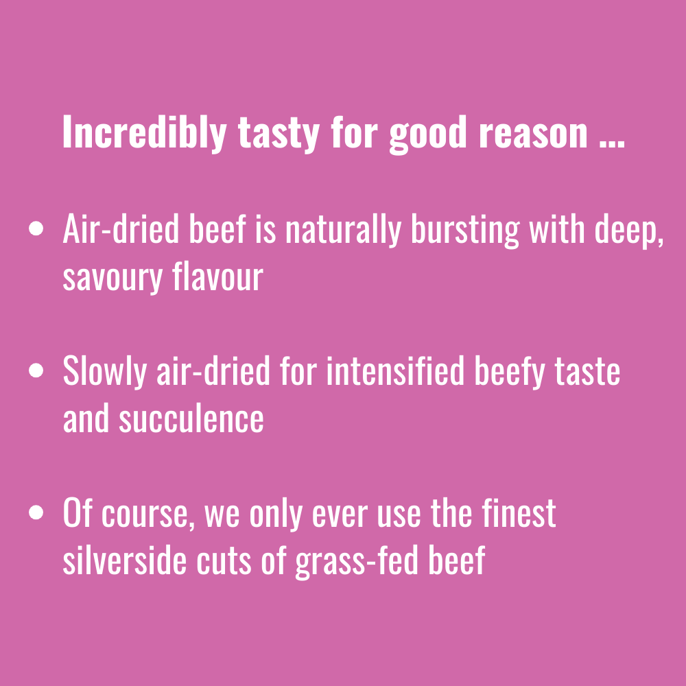Text why beef bites are so tasty | Morish Snacks