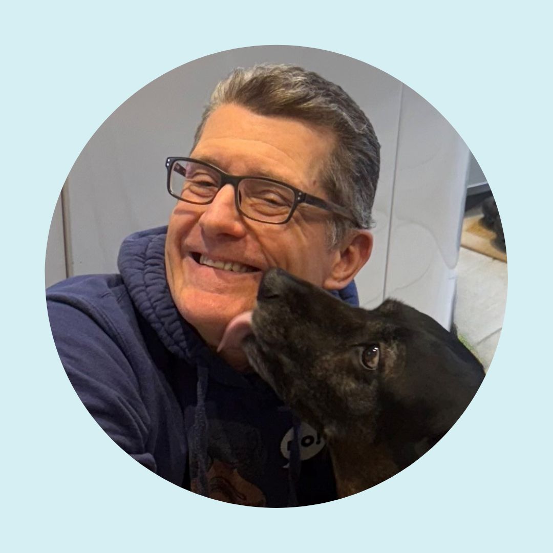 Roger with dog Poldi | Morish Snacks