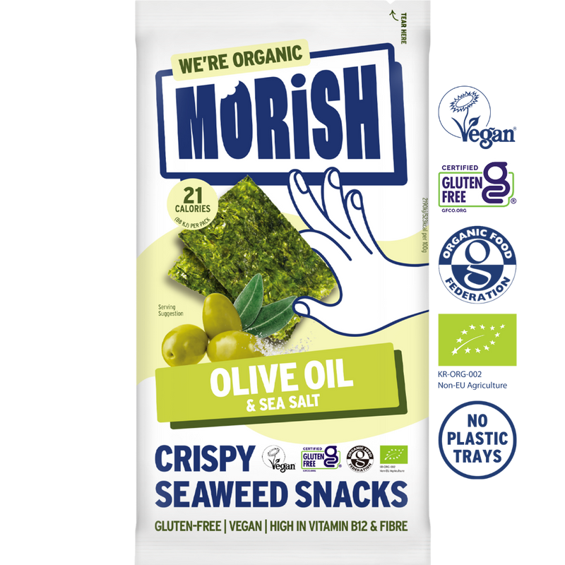 Pack of Organic Olive Oil Seaweed Snack | Morish Snacks
