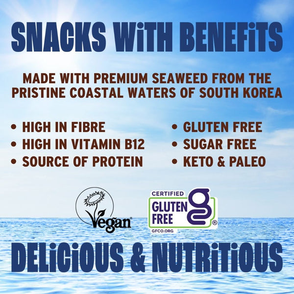 Benefits of crispy shiitake seaweed with ocean | Morish Snacks