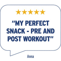 Anna’s customer rating in speech bubble | Morish Snacks