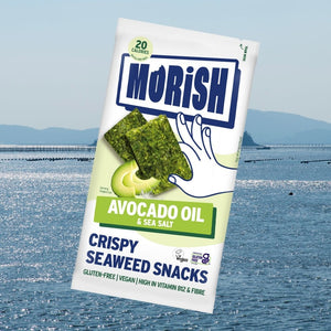Pack of crispy avocado oil seaweed with ocean | Morish Snacks