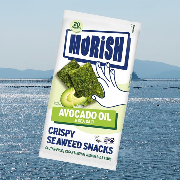 Pack of crispy avocado oil seaweed with ocean | Morish Snacks