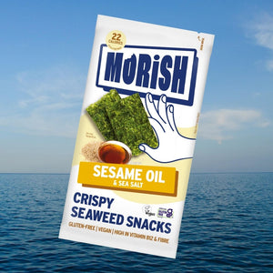 Pack of crispy sesame oil seaweed with ocean | Morish Snacks