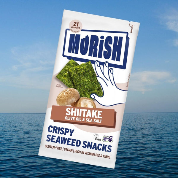 Pack of crispy shiitake seaweed with ocean | Morish Snacks