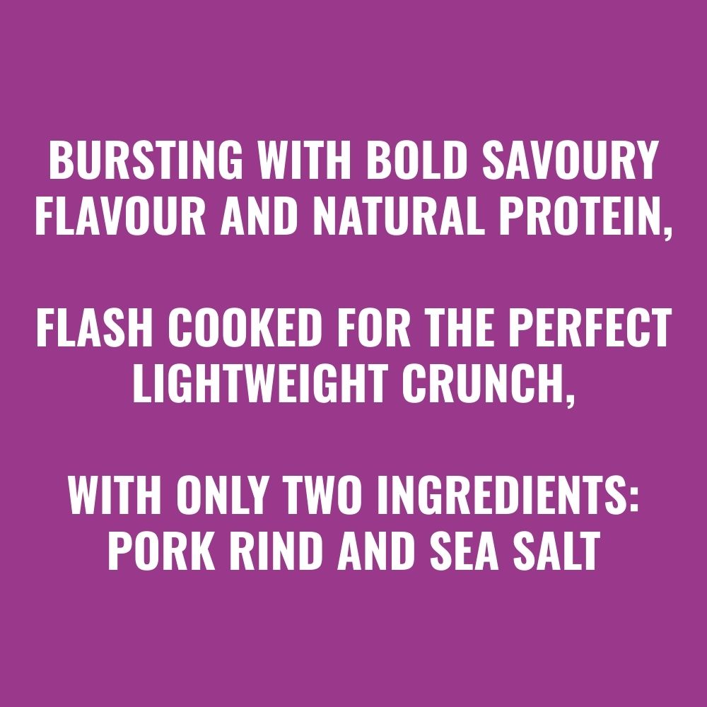 Text outlining the pork snack highlights | Morish Snacks