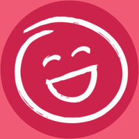 Happy red smiley with mouth open | Morish Snacks