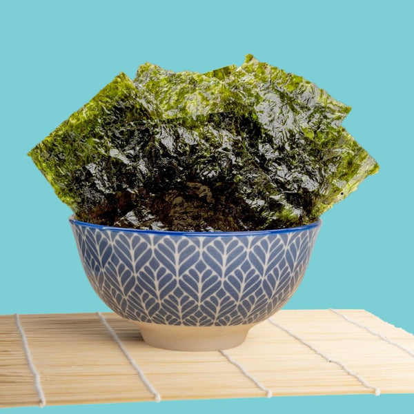 Bowl of delicious organic sea salt seaweed | Morish Snacks