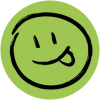 Happy green smiley with tongue | Morish Snacks