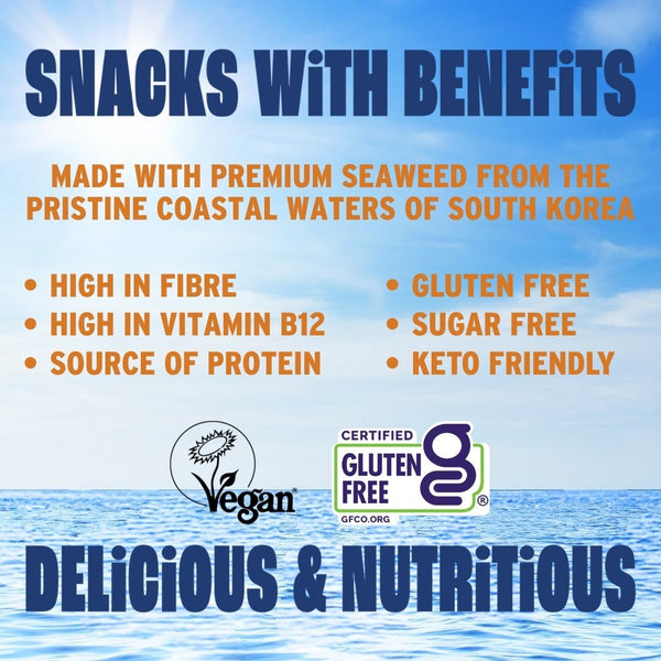 Benefits of crispy sesame oil seaweed with ocean | Morish Snacks