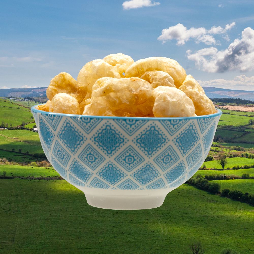 Bowl with crunchy pork bites | Morish Snacks