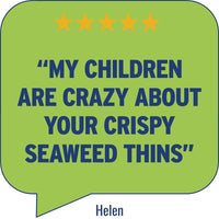 Helen’s customer rating in speech bubble | Morish Snacks