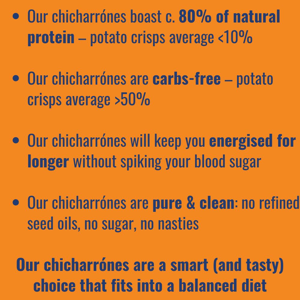 Text why pork snacks are better than potato crisps | Morish Snacks