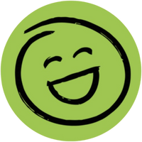 Happy green smiley with mouth open | Morish Snacks