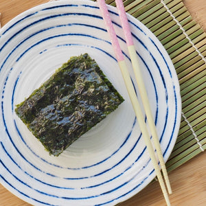 Serving suggestion of organic sea salt seaweed | Morish Snacks