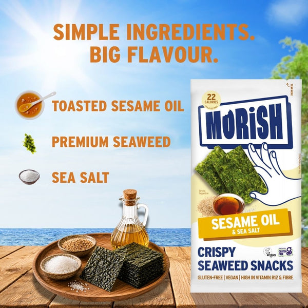 Simple ingredients and pack with crispy sesame oil seaweed | Morish Snacks