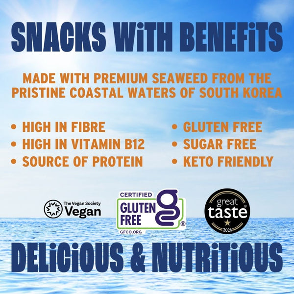 Benefits of crispy sesame oil seaweed with ocean | Morish Snacks
