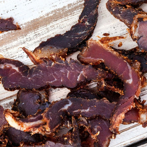 Serving suggestion of air-dried steak original | Morish Snacks