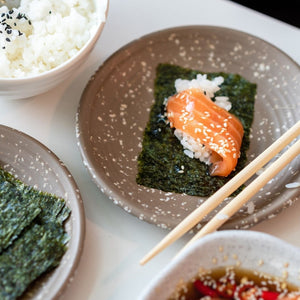 Serving suggestion for crispy sesame oil seaweed | Morish Snacks