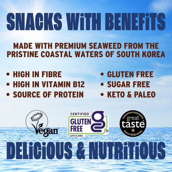 Benefits of crispy shiitake seaweed with ocean | Morish Snacks