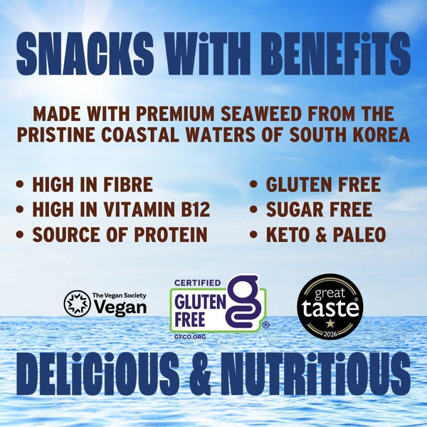 Benefits of crispy shiitake seaweed with ocean | Morish Snacks