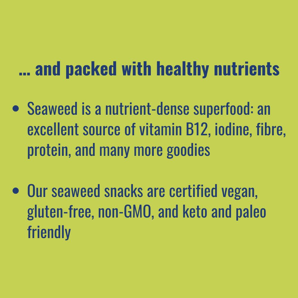 Text why seaweed is nutritious | Morish Snacks