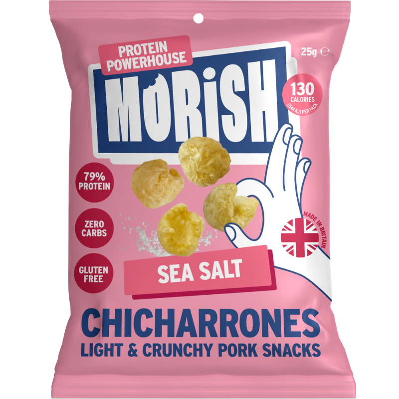 Pack of Pork Chicharrónes Sea Salt | Morish Snacks