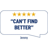 Jeremy’s customer rating in speech bubble | Morish Snacks