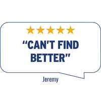 Jeremy’s customer rating in speech bubble | Morish Snacks