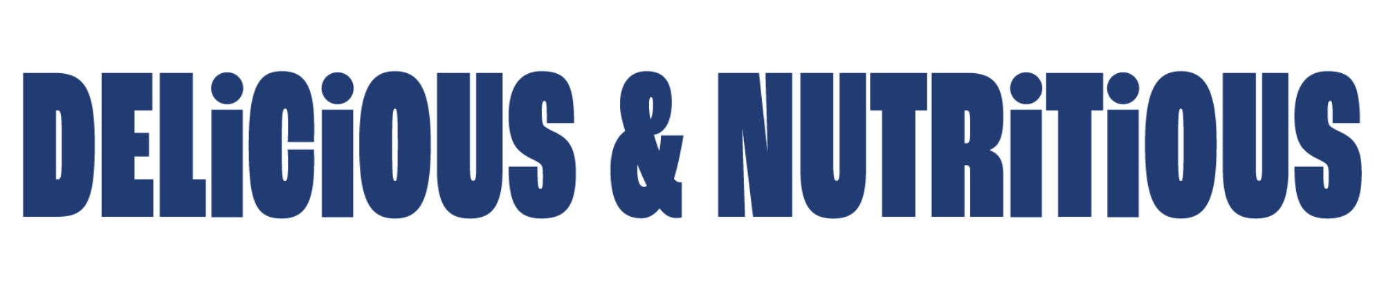 Delicious & Nutritious slogan in blue | Morish Snacks