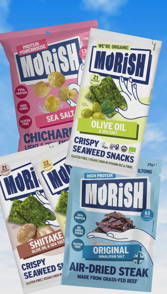 Morish snack packs with moving clouds | Morish Snacks